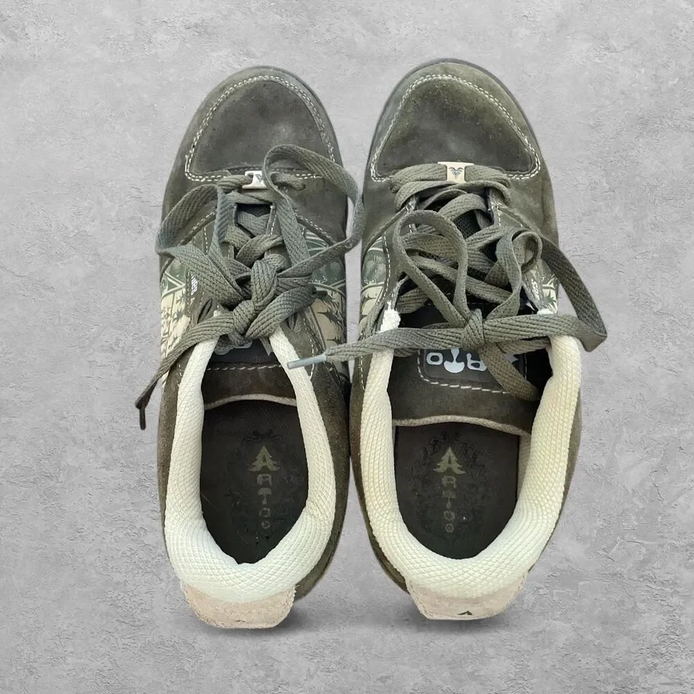 Etnies Arto Saari Skate Shoes Suede Pine Trees 10.5 Skateboarding